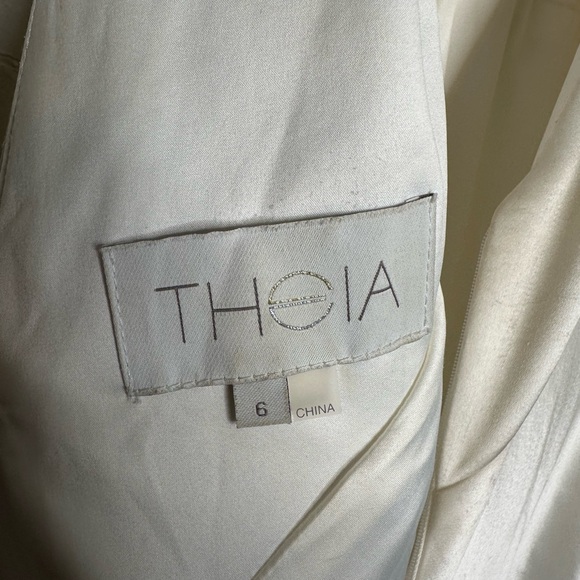 Theia Couture Jean Ivory Satin Wedding Gown - Picture 15 of 16